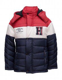 Boys Jacket Red Quilted Sporty